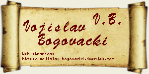 Vojislav Bogovački vizit kartica